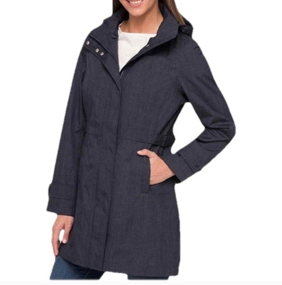 Kirkland Signature‎ Women Medium Hooded Waterproof Trench Rain Coat